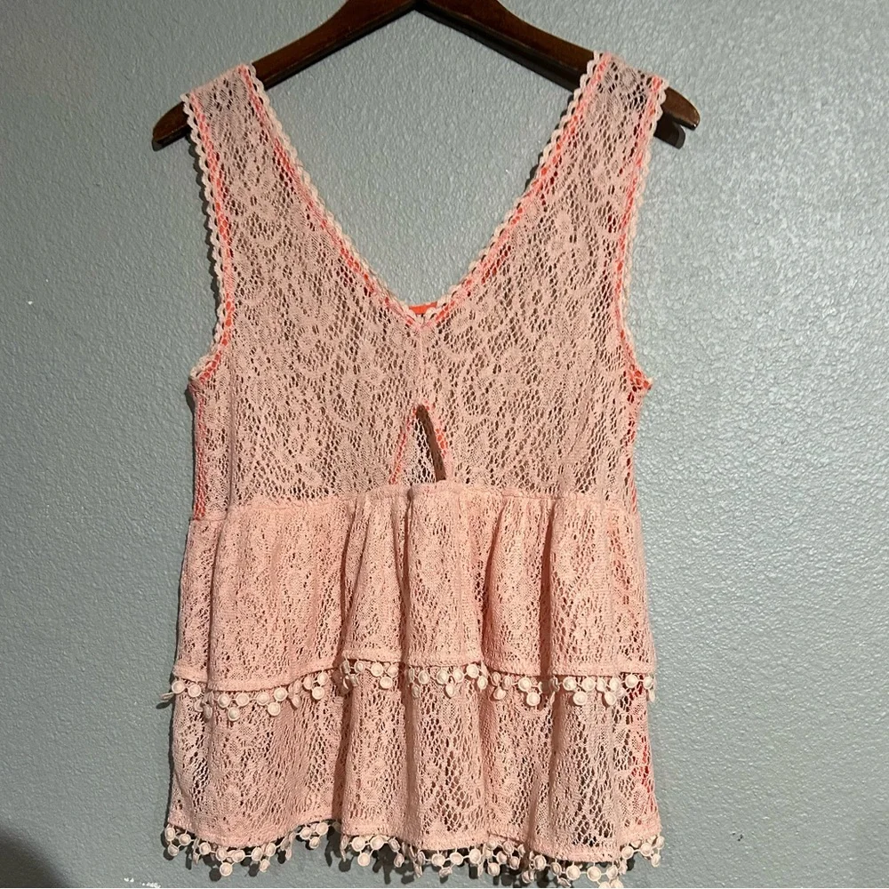 Free People Lace Tank Top Size Medium